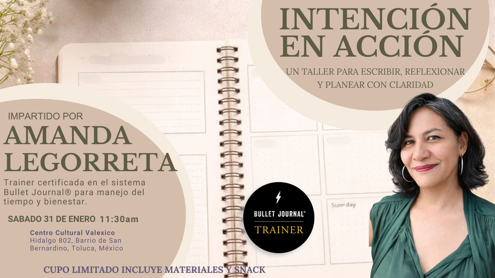 intención en acción - bullet journal toluca