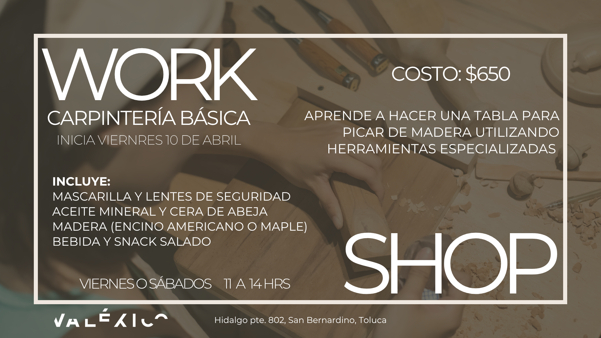 Taller de Carpintería | Crea tu propia tabla para picar