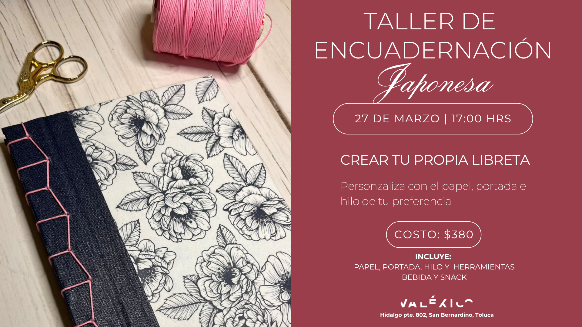 Taller de Encuadernación Japonesa